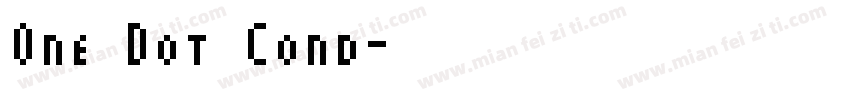One Dot Cond字体转换